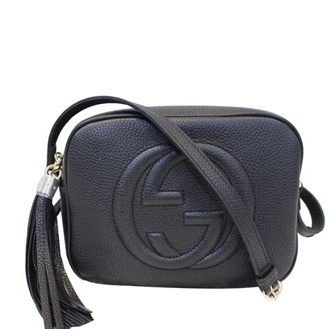 gucci soho disco shoulder strap bag black|gucci soho shoulder bag price.